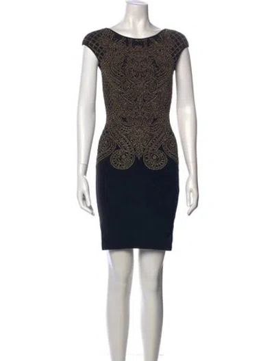 Pre-owned Rvn Patterned Mini Dress In Multi