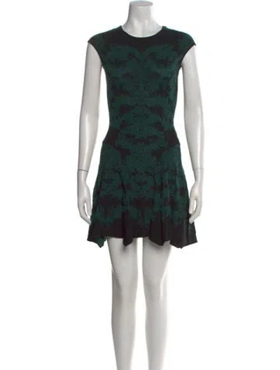 Pre-owned Rvn Patterned Mini Dress In Multi