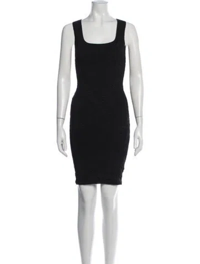 Pre-owned Rvn Patterned Mini Dress W/ Tags In Black