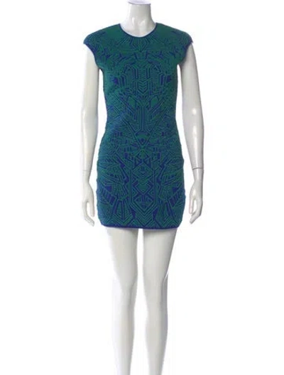 Pre-owned Rvn Printed Mini Dress In Multi