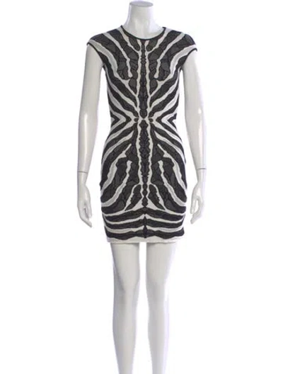Pre-owned Rvn Printed Mini Dress In Multi