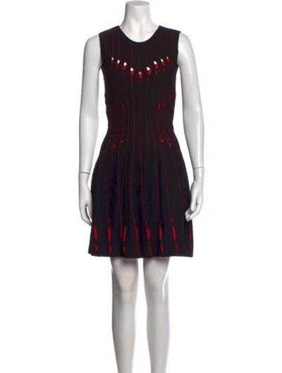 Pre-owned Rvn Striped Mini Dress W/ Tags In Black/red