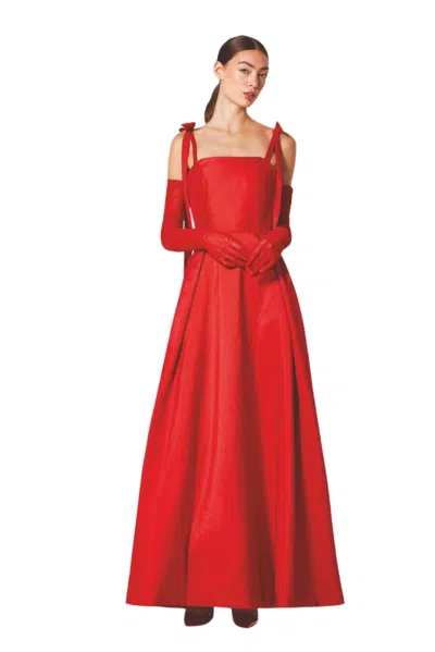 Rvng Couture Anita Silk Gown In Red