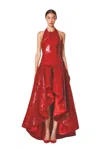 Rvng Couture Vanessa Sequin Gown In Red