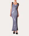 Rvng Couture Taylor Sequined Gown In Grey