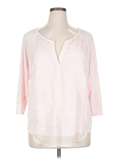 Pre-owned Rxb 3/4 Sleeve Blouse In Pink