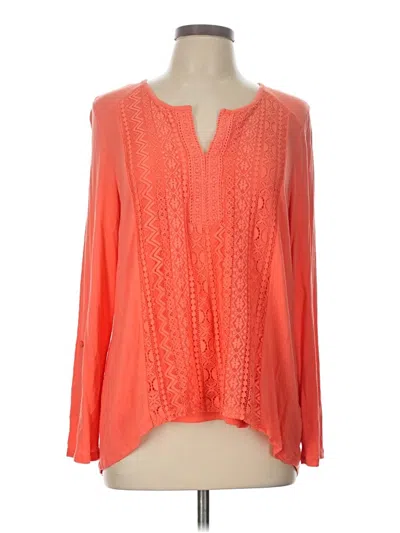 Pre-owned Rxb Long Sleeve Blouse In Orange