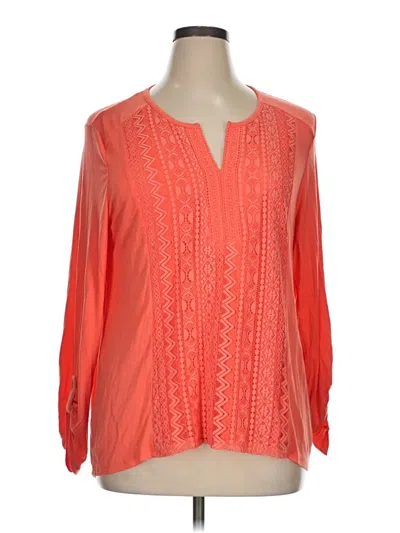 Pre-owned Rxb Long Sleeve Blouse In Orange