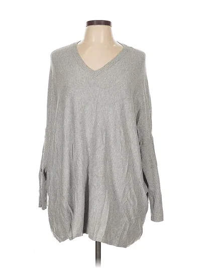 Pre-owned Rxb Long Sleeve Top Gray V Neck Tops