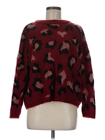 Pre-owned Rxb Pullover Sweater In Burgundy