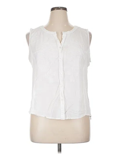 Pre-owned Rxb Sleeveless Blouse In White