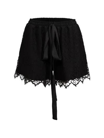 Rxquette Lace-trim Shorts In Black