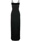 Rxquette Nostalgia Round-neck Cady Maxi Dress In Schwarz