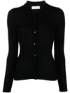 Rxquette Gerippter Cardigan In Schwarz