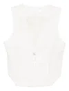 Rxquette Sleeveless Button-fastening Waistcoat In White