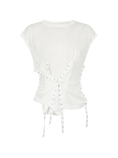 Rxquette Snap-button Top In Neutral