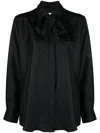Rxquette Tie Silk Shirt In Schwarz