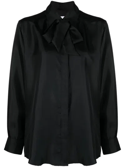 Rxquette Tie Silk Shirt In Schwarz