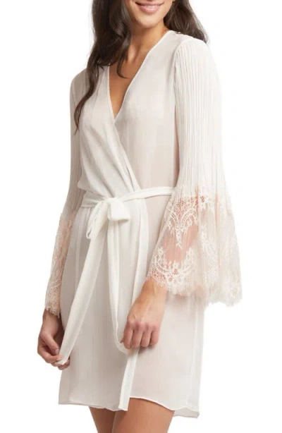 Rya Collection Anniversary Lace & Pleat Wrap In White