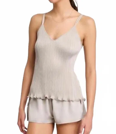 Rya Collection Cami And Tap Pant Set In Taupe In Gray