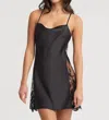 Rya Collection Darling Lace Trim Chemise In Black