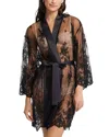 Rya Collection Darling Lace Coverup Robe In Black