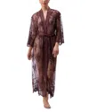 Rya Collection Darling Lace Robe In Brown