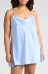 Rya Collection Darling Lace Trim Chemise In Cornflower