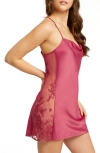 Rya Collection Darling Lace Trim Chemise In Lipstick