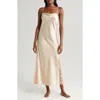 Rya Collection Darling Satin & Lace Nightgown In Brown