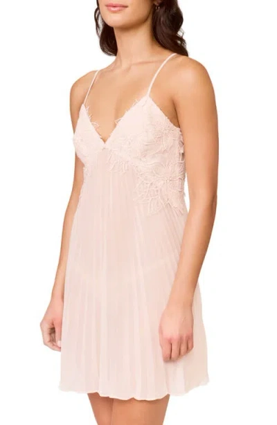 Rya Collection Delight Lace Plissé Chemise In Neutral