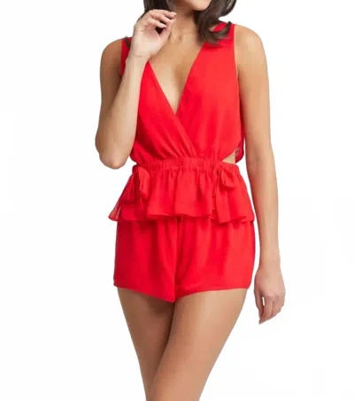Rya Collection Frida Cami-tap Pant Set In Cherry Red
