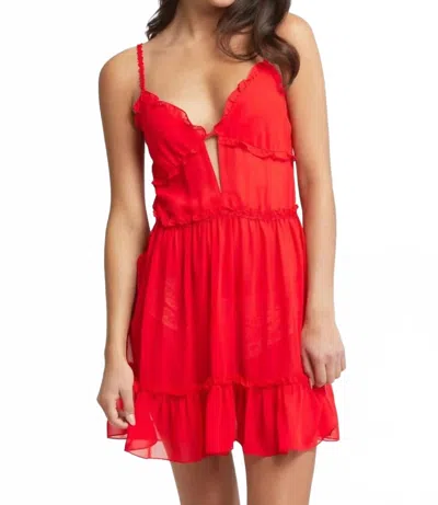Rya Collection Frida Chemise In Cherry Red