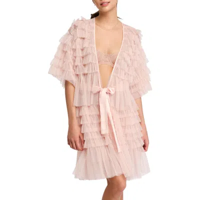 Rya Collection Froufrou Tulle Robe In Blush