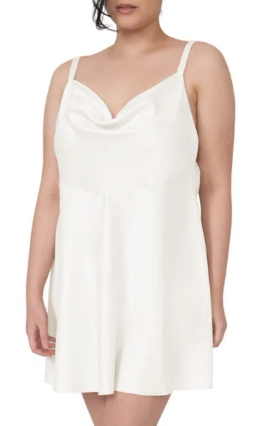 Rya Collection Heavenly Charmeuse Chemise In Ivory