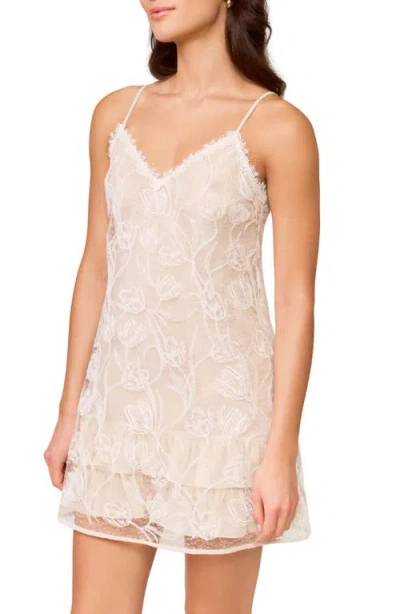 Rya Collection Holland Embroidered Chantilly Lace Chemise In Gold