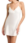 Rya Collection Imitation Pearl Charmeuse Chemise In Ivory