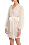 Rya Collection Imitation Pearl Tie Waist Cover-up Robe In Ivory