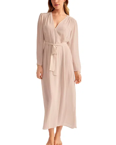 Rya Collection Lovely Belted Chiffon Robe In Neutral