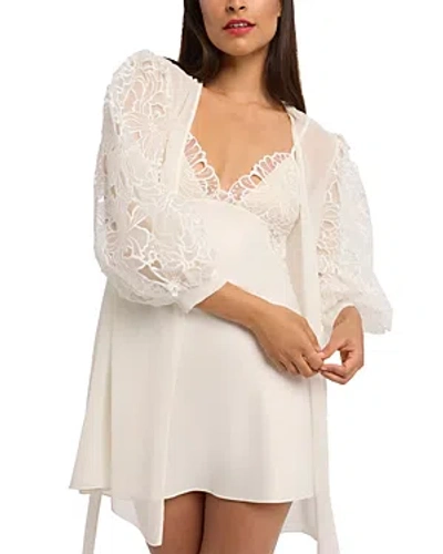 Rya Collection Milos Lace-sleeve Cover-up Robe In Ivory