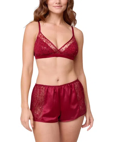 Rya Collection Radiant Bralette Set In Burgundy