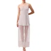 Rya Collection Serenade Lace & Mesh Panel Carmeuse Nightgown In Pink