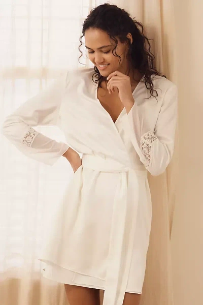 Rya Collection Sky Charmeuse Cover-up Robe In White