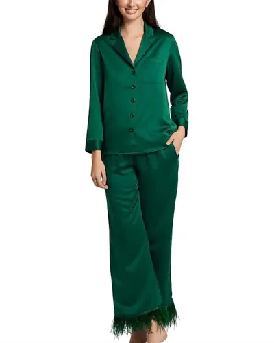 Rya Collection Swan Pj Lounge Set In Emerald In Green