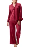 Rya Collection Sweetie Charmeuse Pajamas In Red
