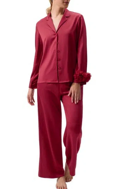 Rya Collection Sweetie Charmeuse Pajamas In Red