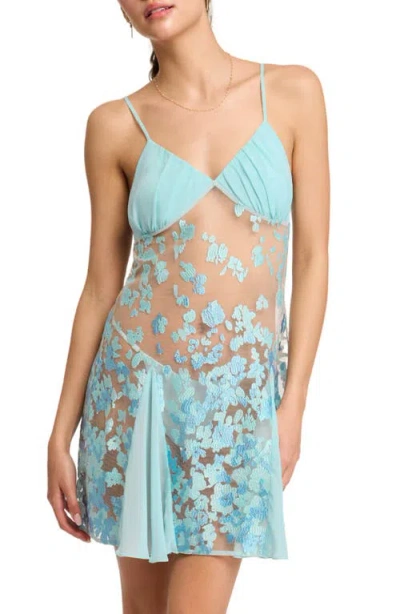 Rya Collection Vija Sheer Chemise & Thong Set In Engagement