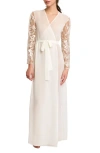 Rya Collection Vija Sheer Robe & Thong Set In Ivory