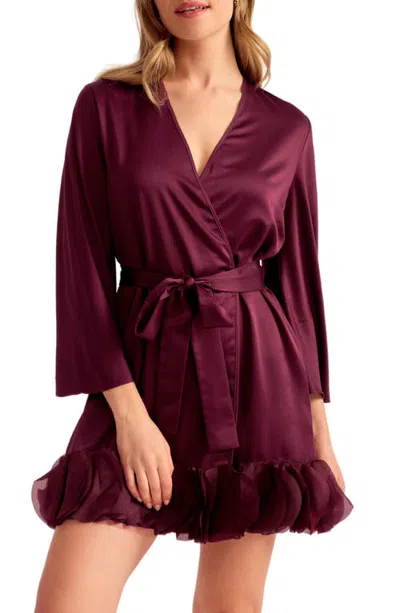 Rya Collection Villa Charmeuse & Organza Wrap In Purple