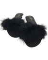 Rya Collection Women's Feather Slippers In Black In Black